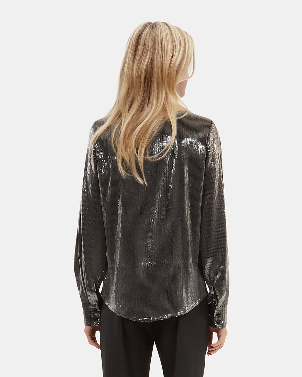Grey sequined shirt