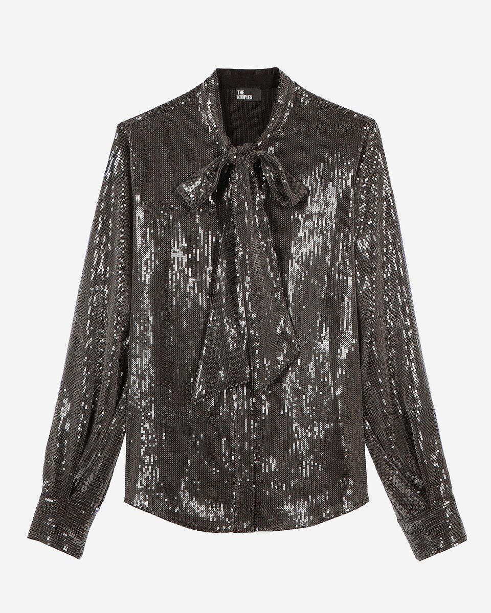 Grey sequined shirt