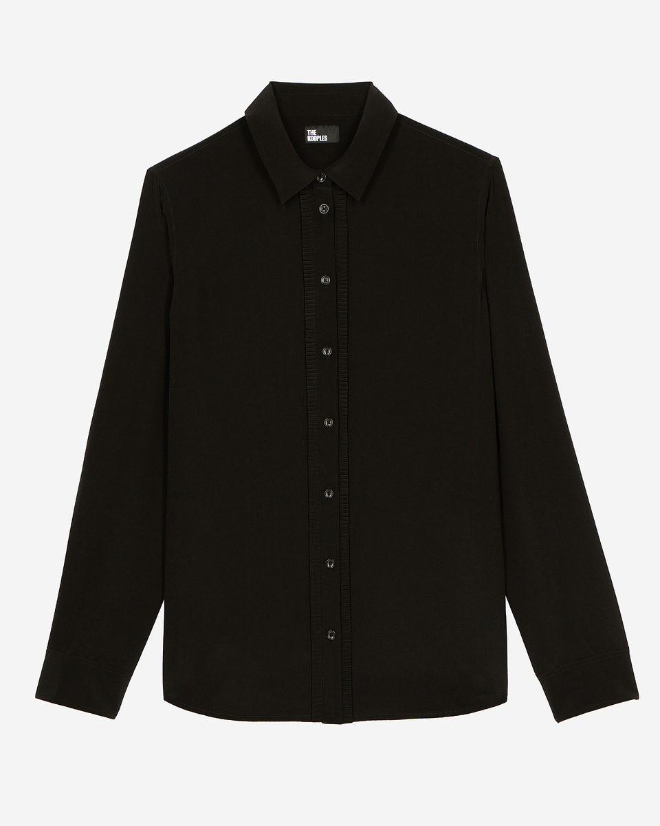 Black silk shirt