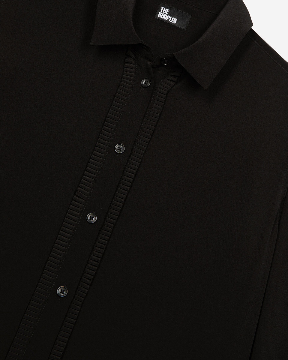Black silk shirt