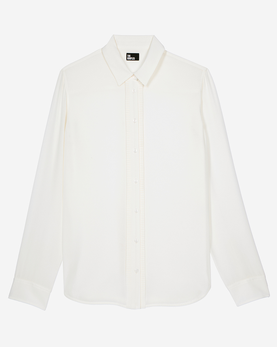 Unbleached silk shirt