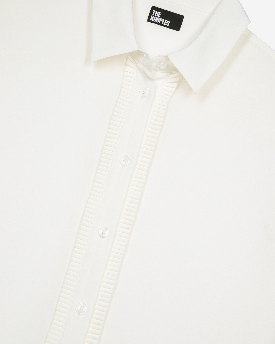 Unbleached silk shirt