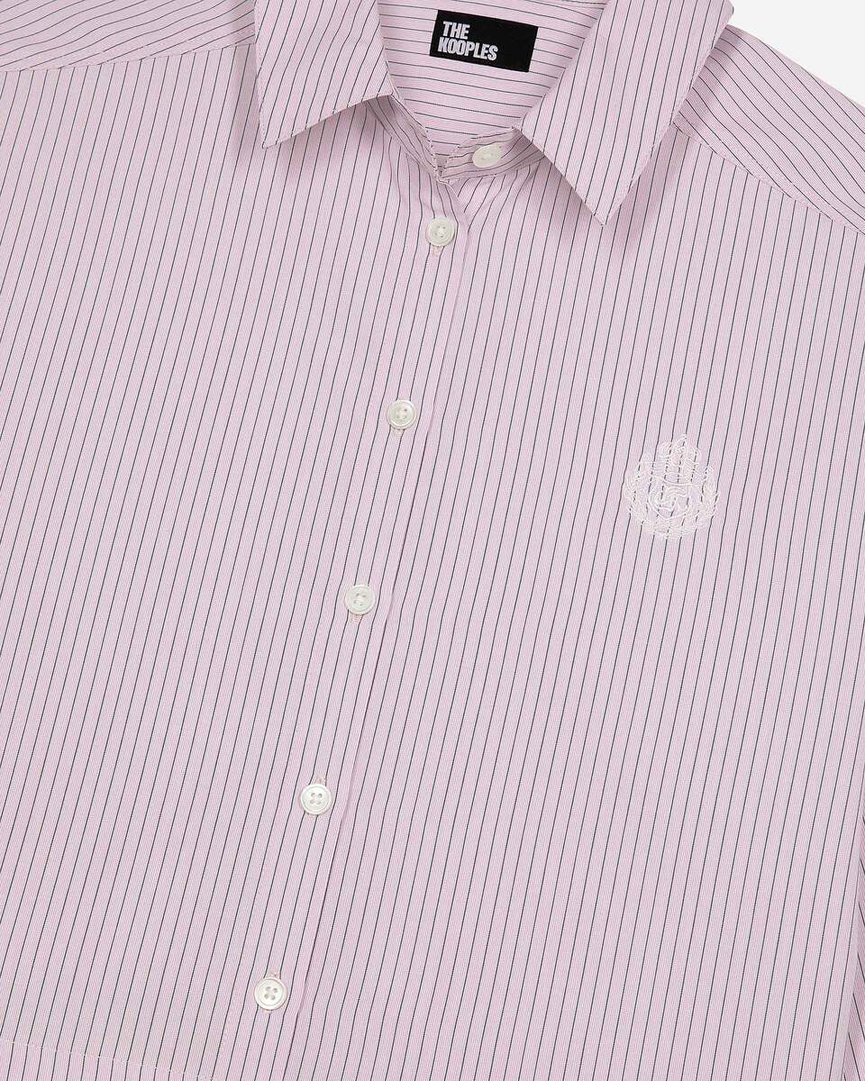 Pink poplin striped shirt