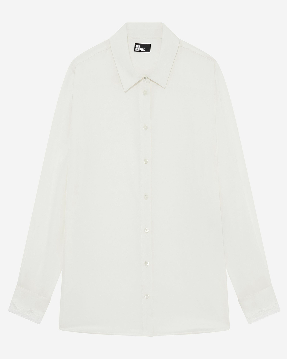 Unbleached silk shirt