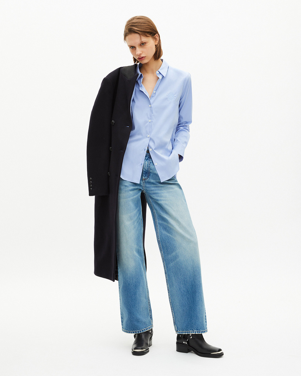 Light blue poplin shirt
