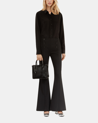 Black silk shirt