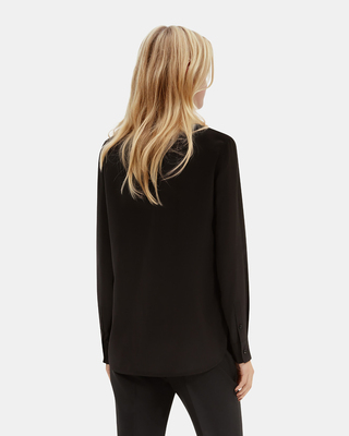 Black silk shirt