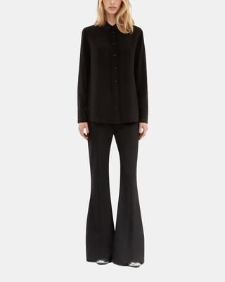 Black silk shirt