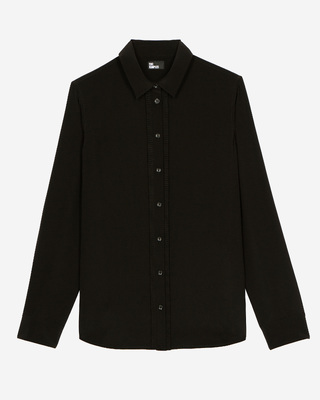 Black silk shirt