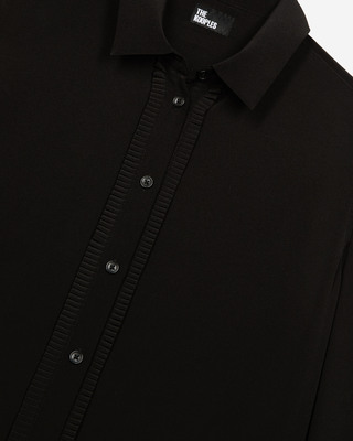Black silk shirt