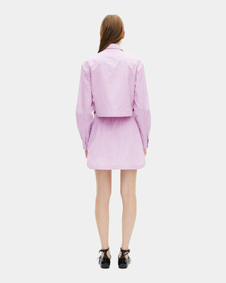 Pink poplin striped shirt
