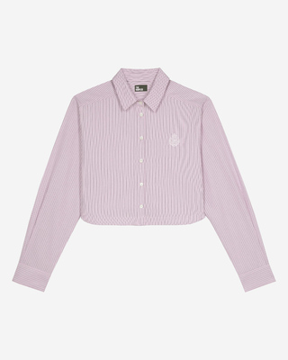 Pink poplin striped shirt
