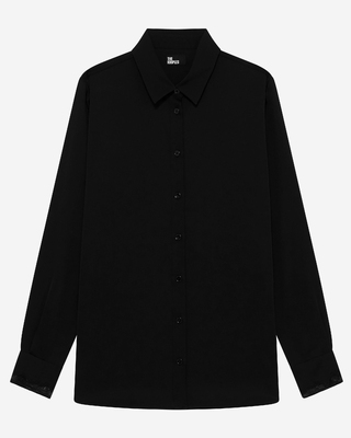 Black silk shirt