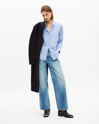 Light blue poplin shirt
