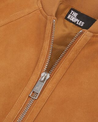Camel suede leather jacket