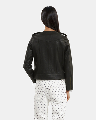 Black leather jacket