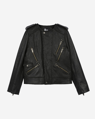 Black leather jacket
