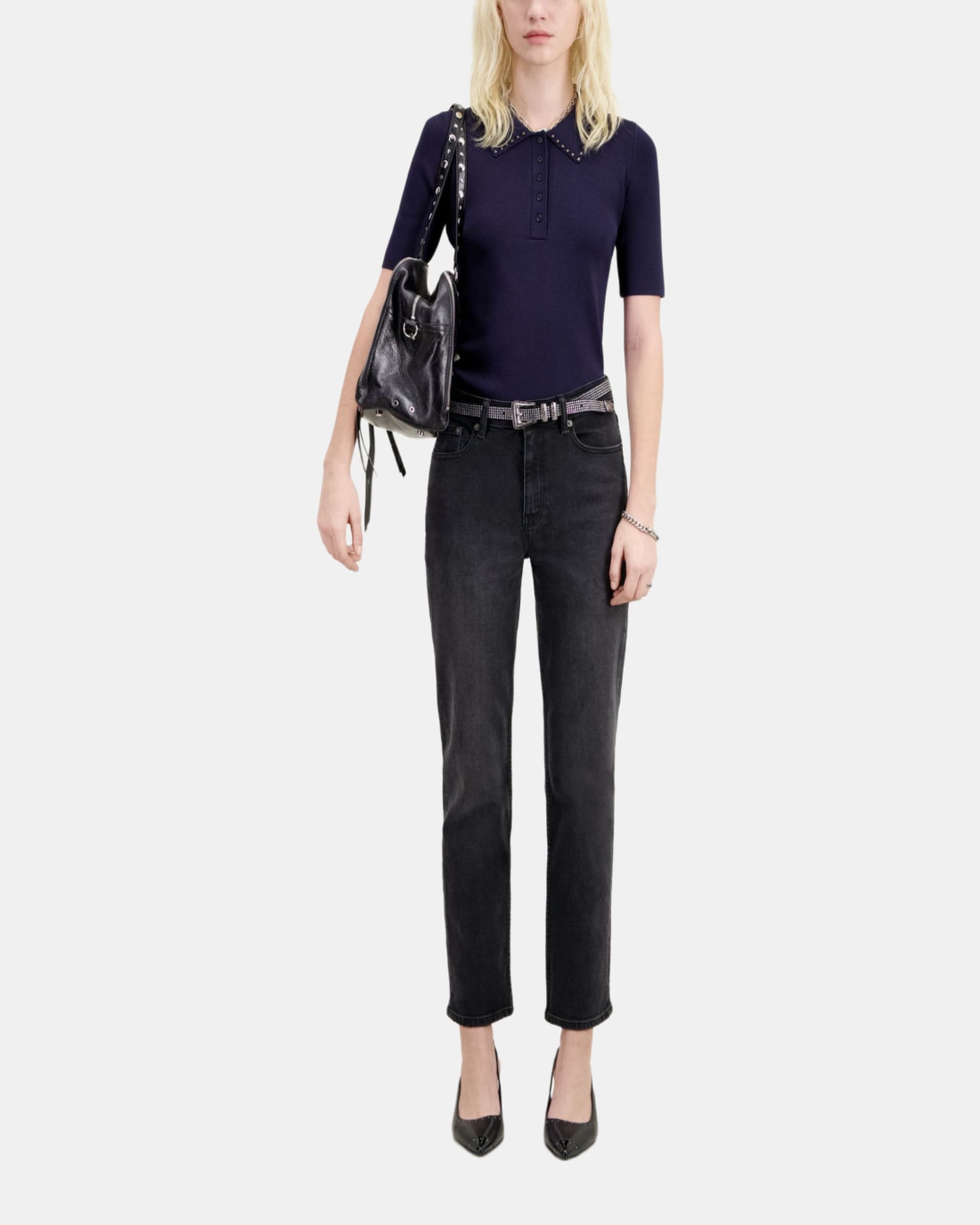 Straight black jeans