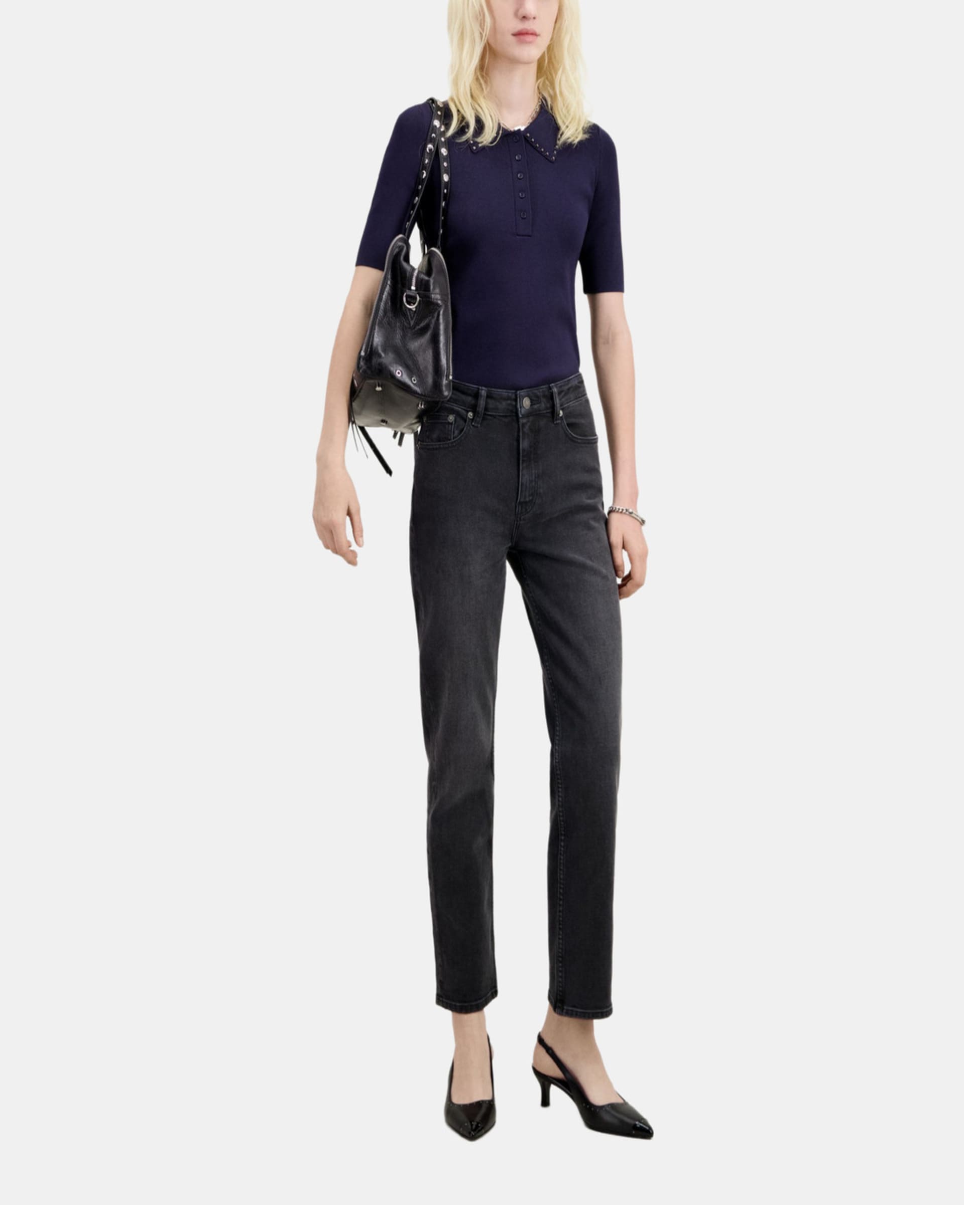 Straight black jeans