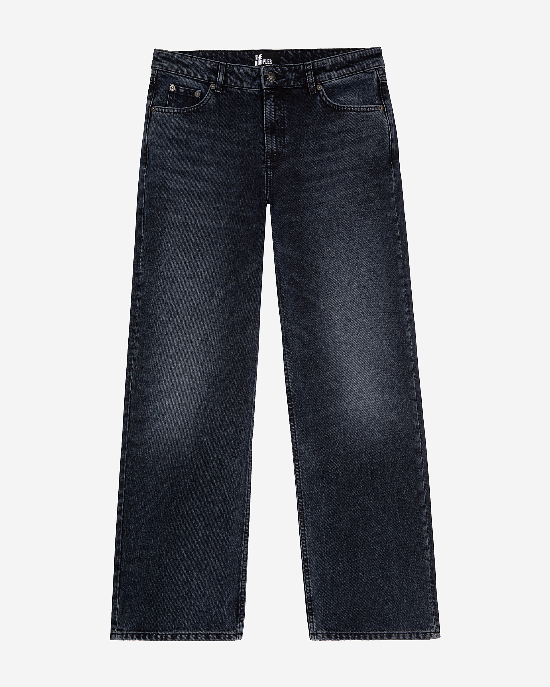 Dark blue wide-leg jeans