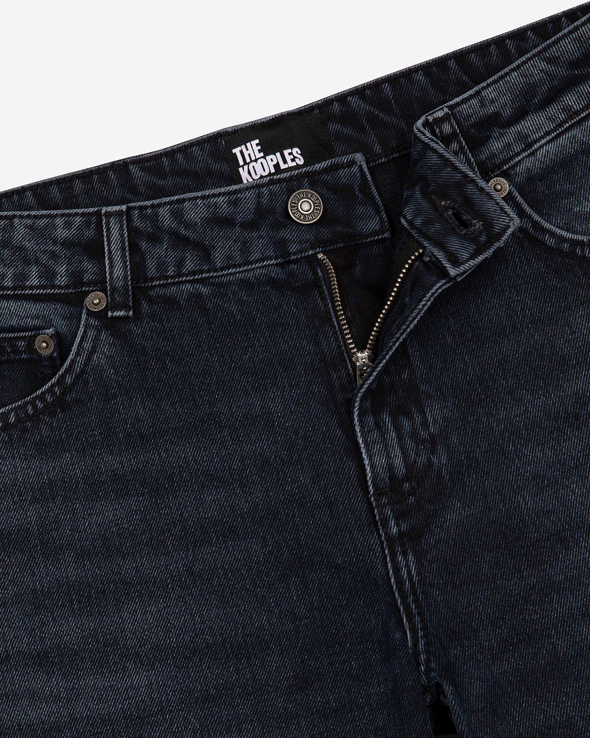 Dark blue wide-leg jeans