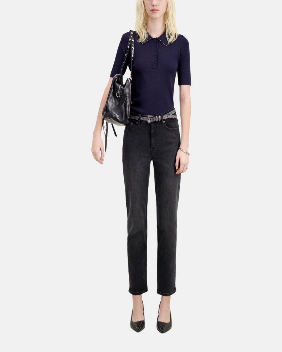 Straight black jeans