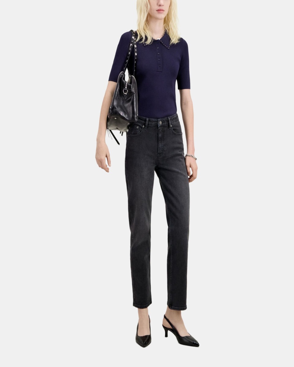 Straight black jeans