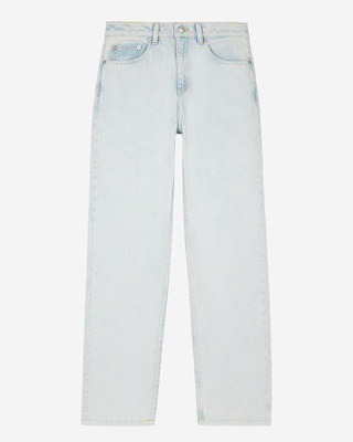 Faded light blue straight jeans