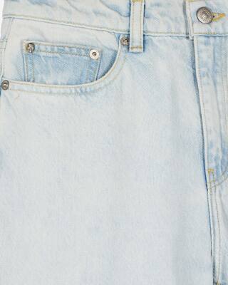 Faded light blue straight jeans