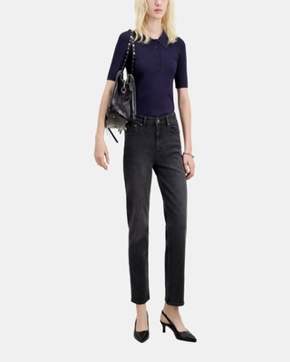 Straight black jeans