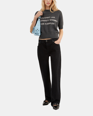 Straight black jeans