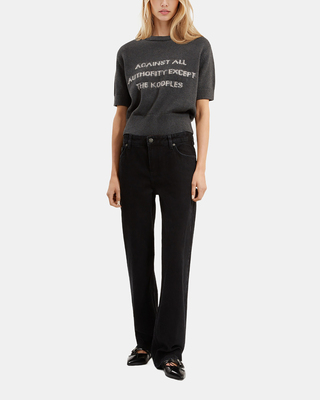 Straight black jeans