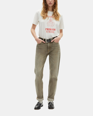 Olive slim jeans