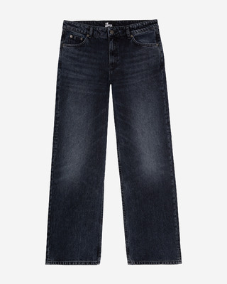 Dark blue wide-leg jeans
