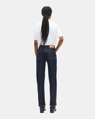 Dark blue straight jeans