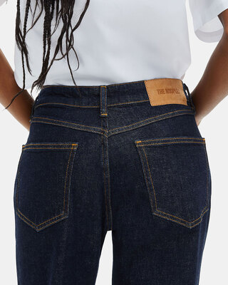 Dark blue straight jeans