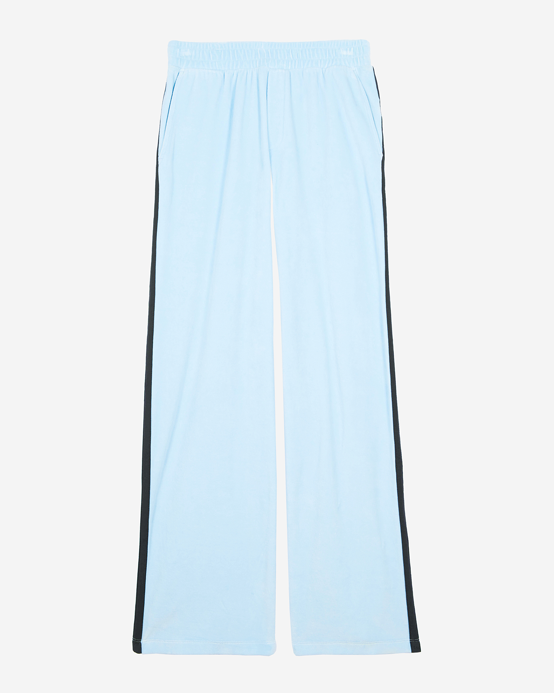 Light blue velvet jogging bottoms