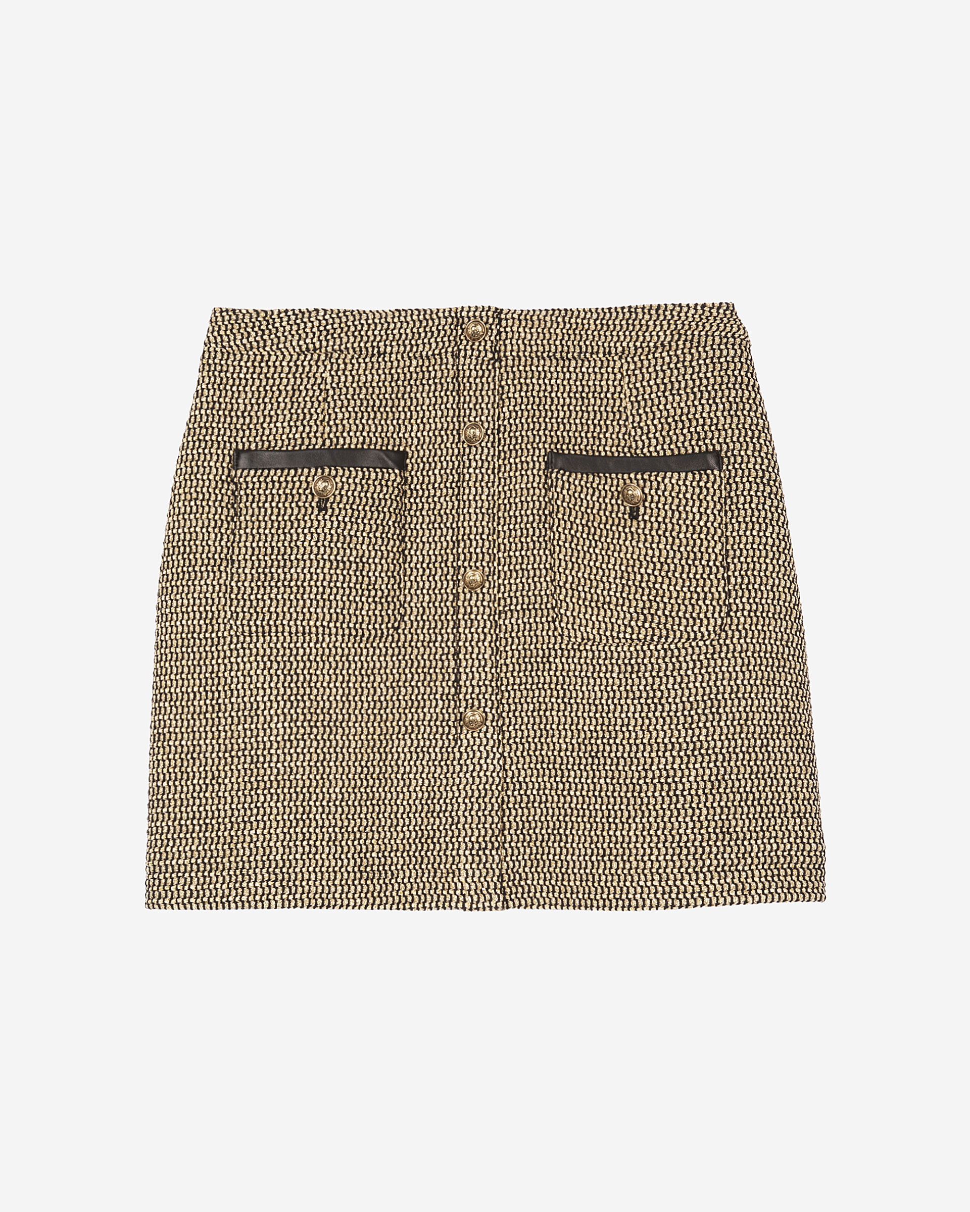 Short golden skirt