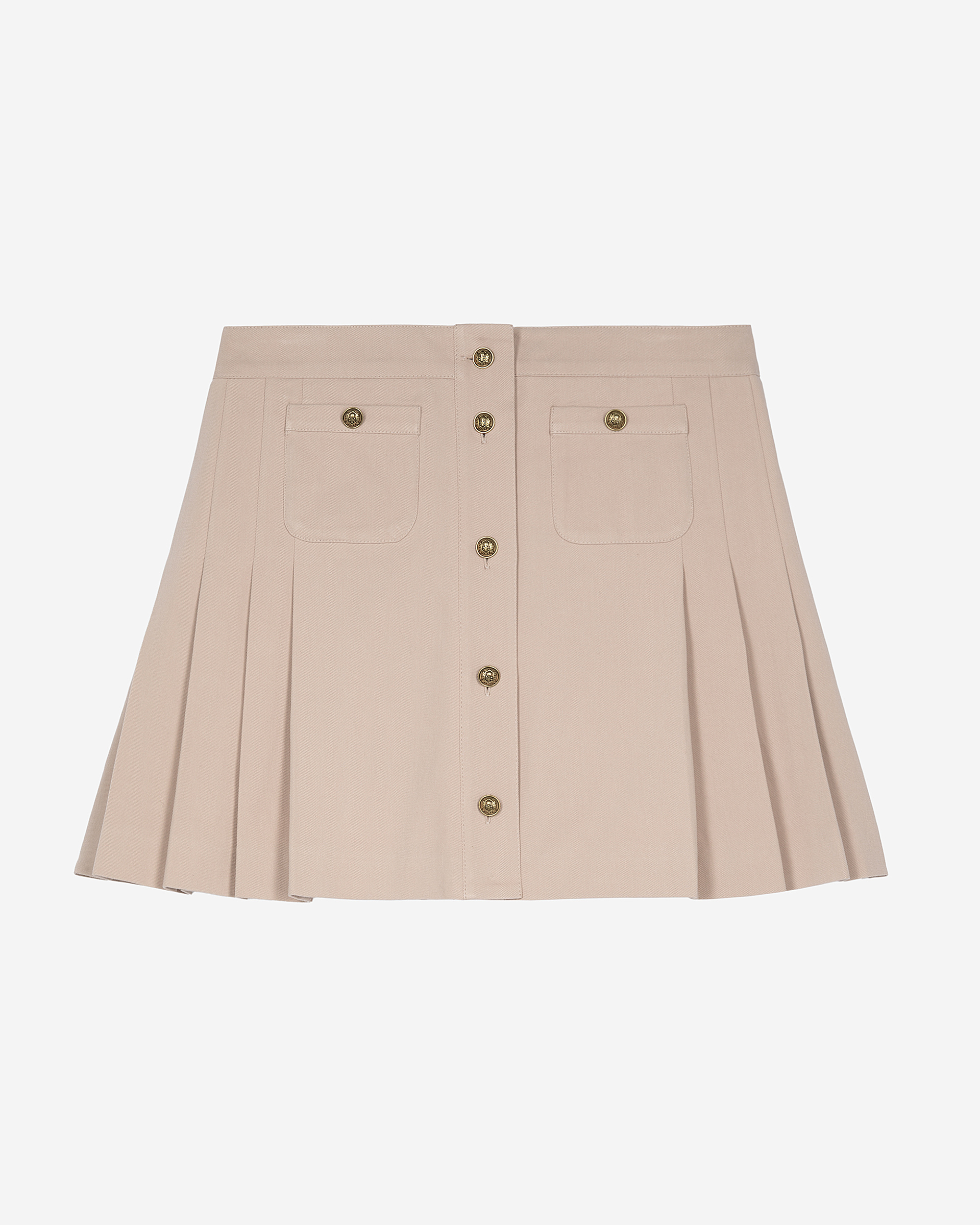 Short pleated skirt in light pink