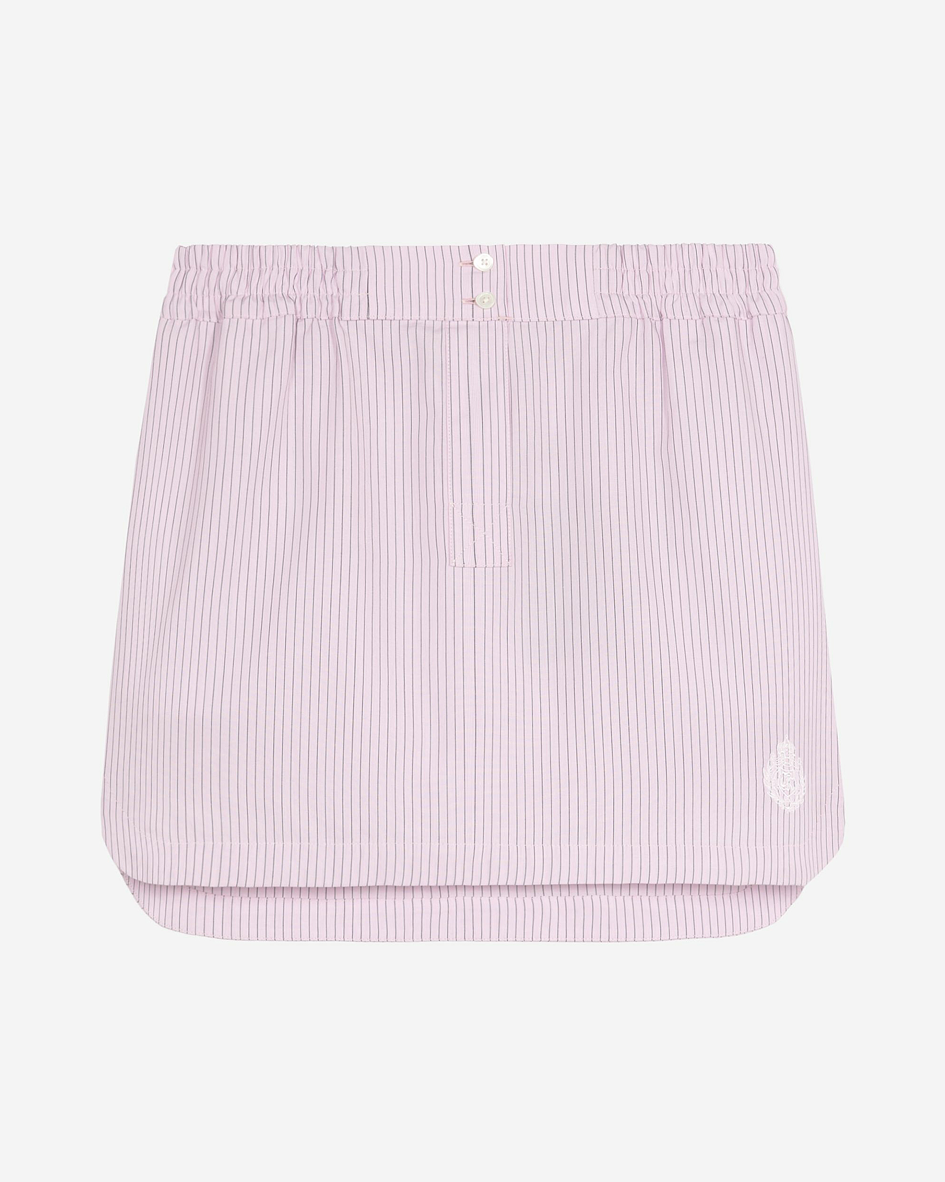 Pink striped short skirt