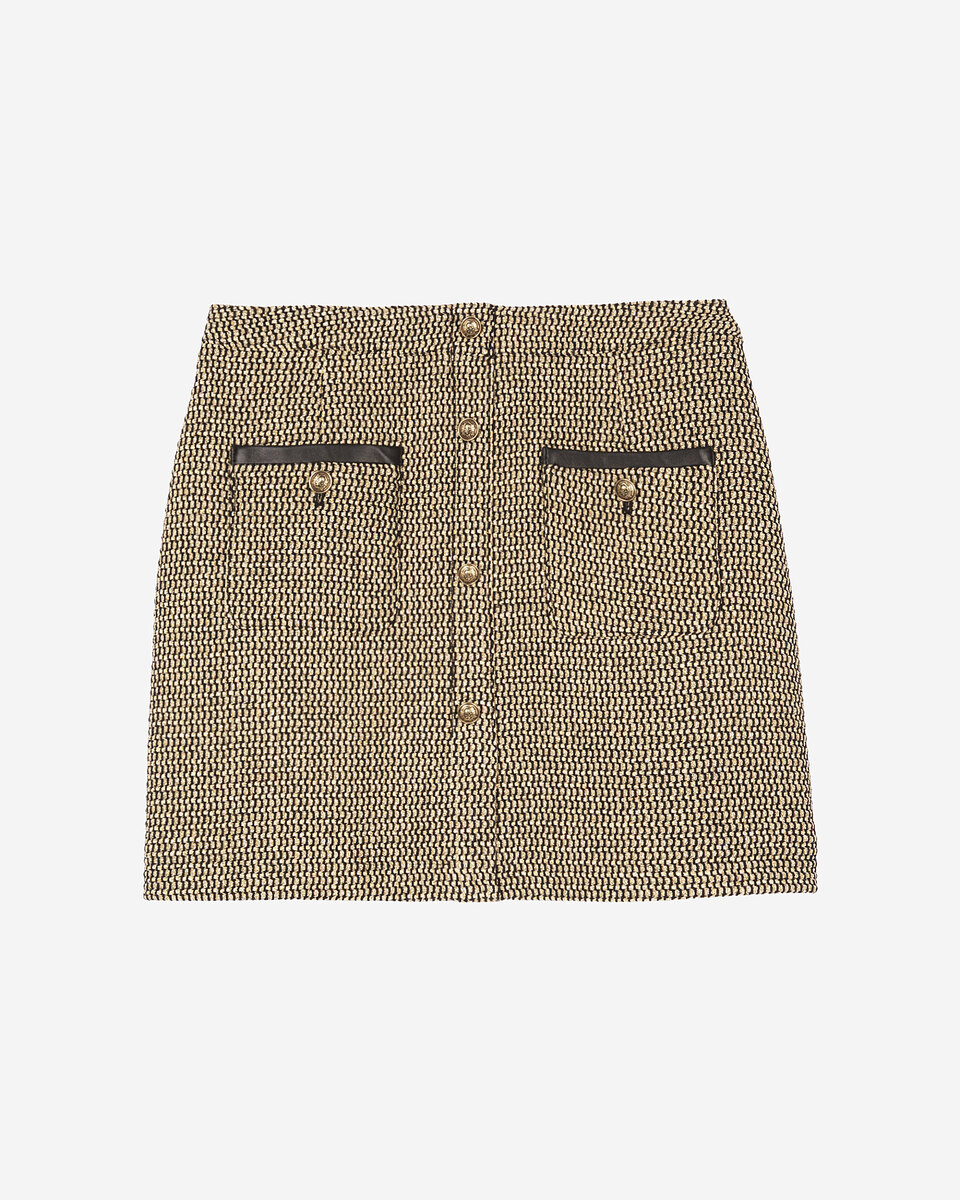 Short golden skirt