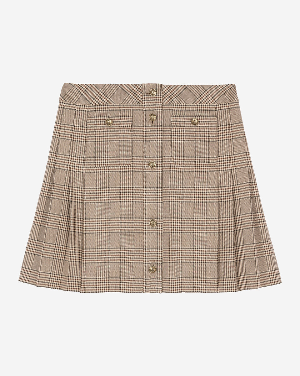 Prince of Wales short skirt beige