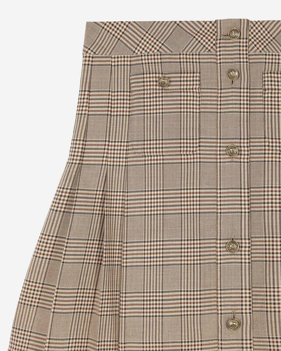 Prince of Wales short skirt beige