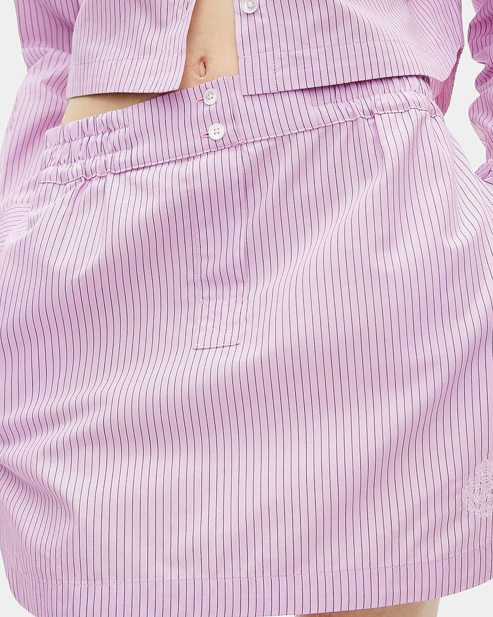 Pink striped short skirt