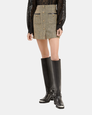 Short golden skirt