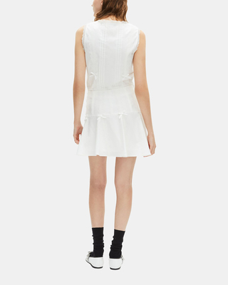 Short skirt with bow detail in ecru