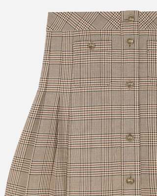 Prince of Wales short skirt beige