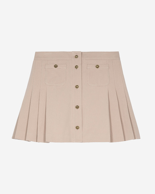 Short pleated skirt in light pink