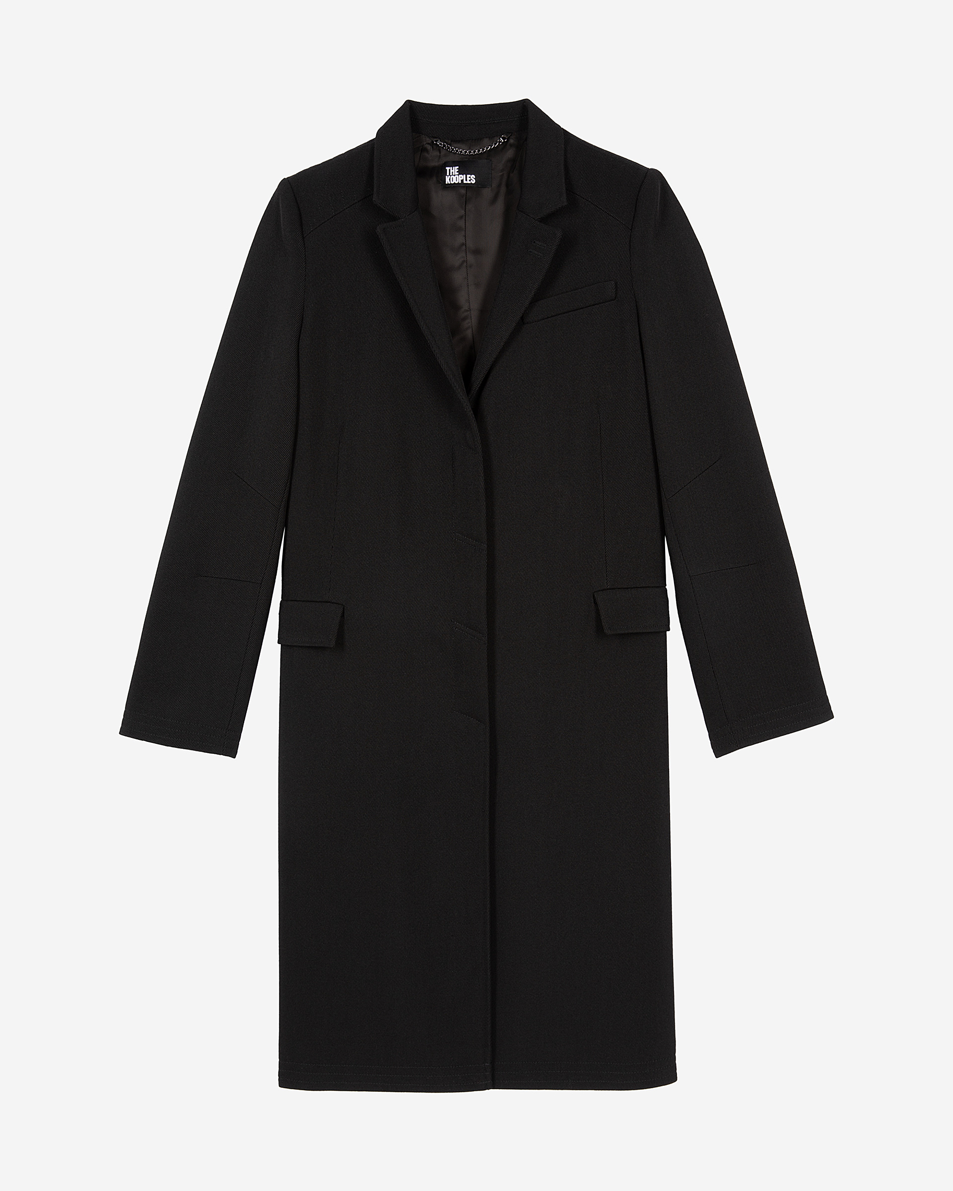Long black wool coat