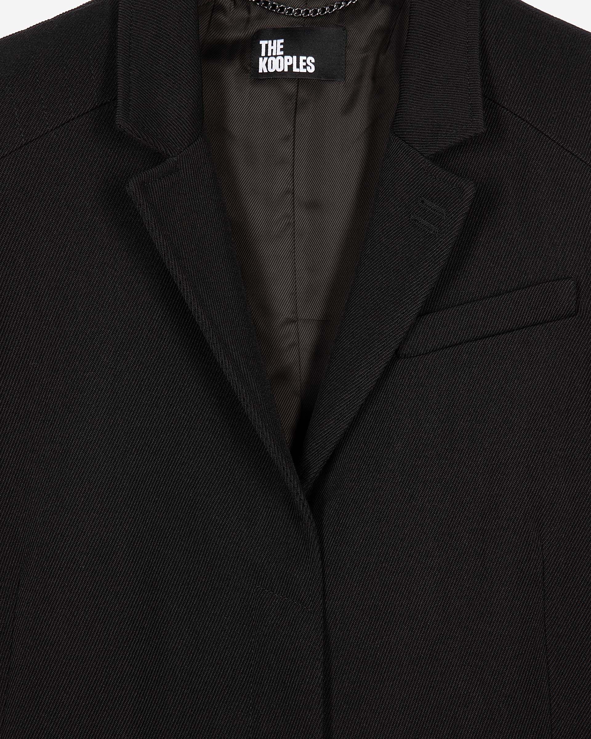 Long black wool coat